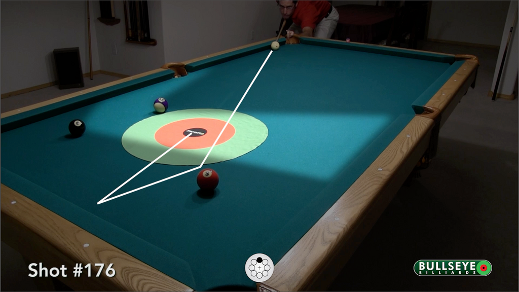 Shot 176 (Rails) from the Bullseye Billiards Video Series
