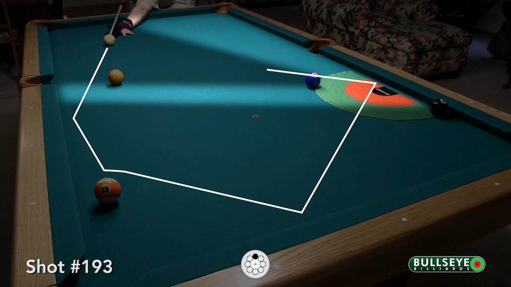 Shot 193 (Advanced) from the Bullseye Billiards Video Series